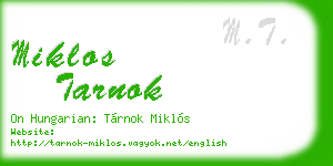 miklos tarnok business card